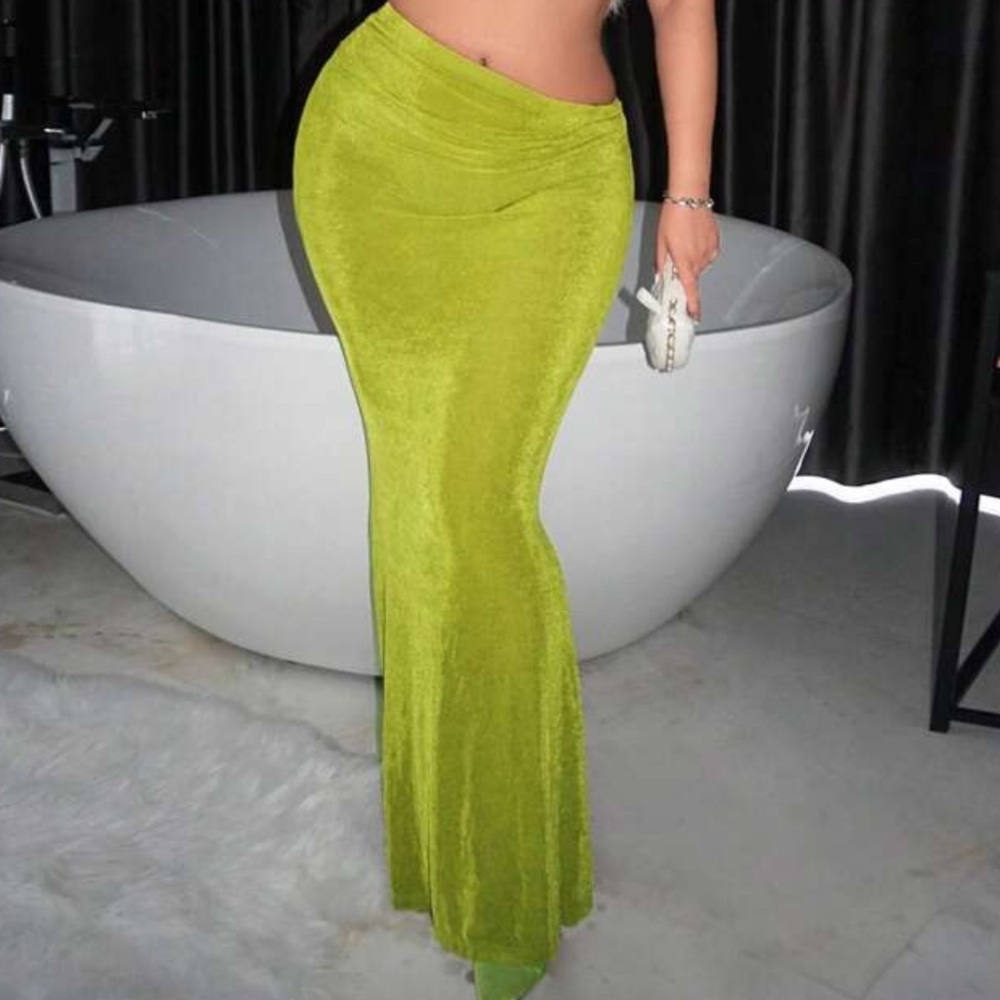 SHEIN Vibrant Green Maxi Skirt